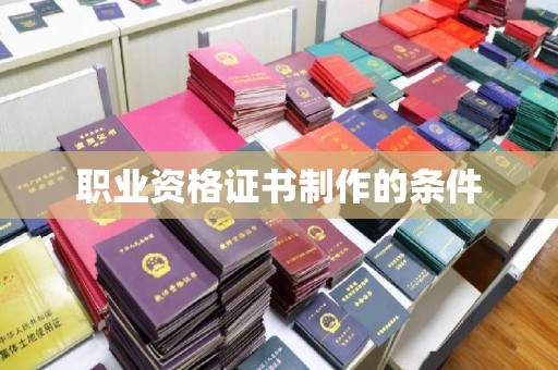 永修职业资格证书制作的条件