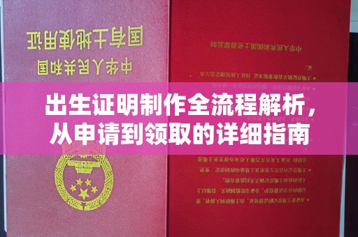 永修出生证明制作全流程解析，从申请到领取的详细指南